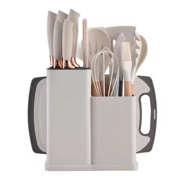 Kit de Cozinha 19 Utensílios em Silicone Premium + Brinde Incluso